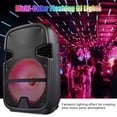 thumbnail image 2 of Portable 120W Active PA Speaker Mic AMP Bluetooth USB SD LCD FM Remote w/ Wireless Microphone, 2 of 11