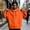 Orange, variant on Oversized Hoodie Men Vintage Casual Hooded Sweatshirt Midweight Fleece Big & Tall Available Fashion Outdoor Gym Sports Blouse
