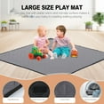 "TEAYINGDE Infant Baby Playpen Large Play Yard Fence With Mat for Toddlers, 50""x50"" Gray
