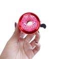 thumbnail image 5 of WIRESTER Bicycle Bell Red Aluminum Alloy Mini Bike Bell With Ring Horn Accessories for Adults Men Women Kids Girls and Boys - Pink Donut, 5 of 7