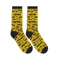 thumbnail image 4 of Unisex Caution Tape Novelty Ankle Socks Colorful ComfortSoft Lightweight Sports Athletic Socks, 4 of 7