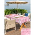 thumbnail image 5 of Outdoor Tablecloth with Umbrella Hole for Patio/Picnic/Party/Camping, Pink Coastal Waterproof Table Cloth Rectangle Table Cover Washable, Summer Ocean Waves Ombre Sea Starfish (54"x 80"), 5 of 8