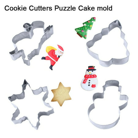 4 pcs Different Shape Cookie Cutter set Best for Kids for Christmas