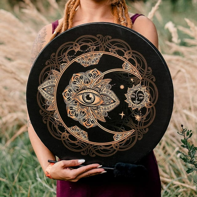 Chamán Alquimia Luna Tambor Música Espiritual Sonido Curación Herramienta Instrumental Para Regalo de Equilibrio de Chakra