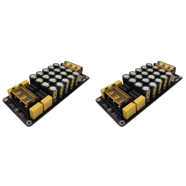 2X Rectifier Filter Module 6A X2 Power Amplifier Board 2X300W for Power Amplifier Rectifier Filter,2 x Dual power Rectifier filter module,Black&yellow&green