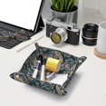thumbnail image 6 of Valet Tray, Indian Paisley 2 Faux Leather Desk Tray Vanity Tray Night Stand Organizer Catch All Tray Key Bowl for Entryway Table, Elegant Valet Tray Storage for Men Women, 6 of 7