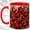 Red, variant on Cardinal Pattern Coffee Mug, Ruby Bird Mug, Ceramic 11 oz