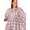 Lilac, variant on Womens Loose Fit Casual Summer V Neck Lace-Up Half Sleeve Bohemian Geometric Pattern Midi Dresses Orange Color M