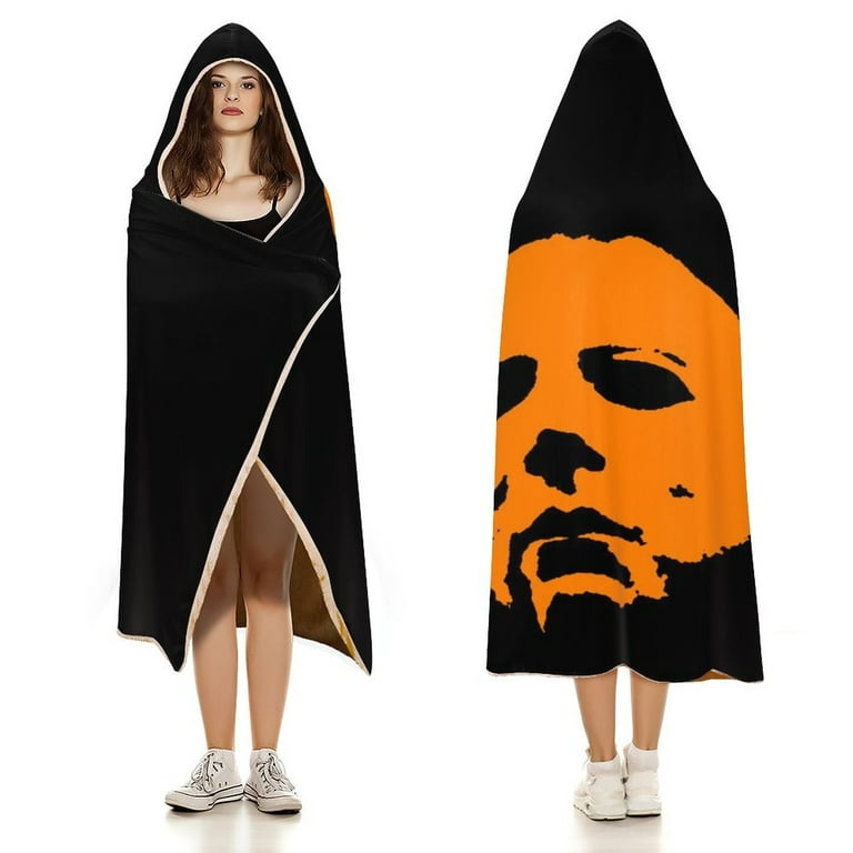 Michael Myers Horror Halloween Soft Wearable Blanket Hoodie Hooded