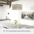 thumbnail image 5 of Hunter - Solhaven 4-light Light Grey Oak, Large Pendant Light, Dimmable, Modern Style, Drum Shaped, for Bedrooms, Kitchens, Dining, Living Rooms - 19382, 5 of 7