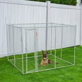 thumbnail image 5 of Lucky Dog Heavy Duty Outdoor Chain Link Dog Kennel, Silver, 10'L x 5'W x 6'H, 2 Pack, 5 of 9