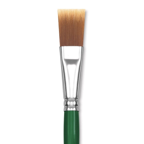 Blick Economy Golden Nylon Brush - Flat, Long Handle, 3/4"