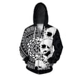 thumbnail image 2 of Sudadera con capucha de otoño para hombre, sudadera holgada e informal, sudadera con capucha con estampado de calavera gótica, sudadera con cremallera, ropa para hombre, 2 of 5