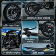 thumbnail image 4 of TOXOZERS 50CC Dirt Bike,Upgraded 2-Stroke Gas Powered Mini Bike for Kids 8+,Max Speed 25Mph,Support Up to 180lbs,Pull Start,Blue, 4 of 7