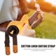 thumbnail image 4 of Correa de guitarra de lino y algodón, cinturón ajustable para guitarra, ukelele, bajo (café), 4 of 6