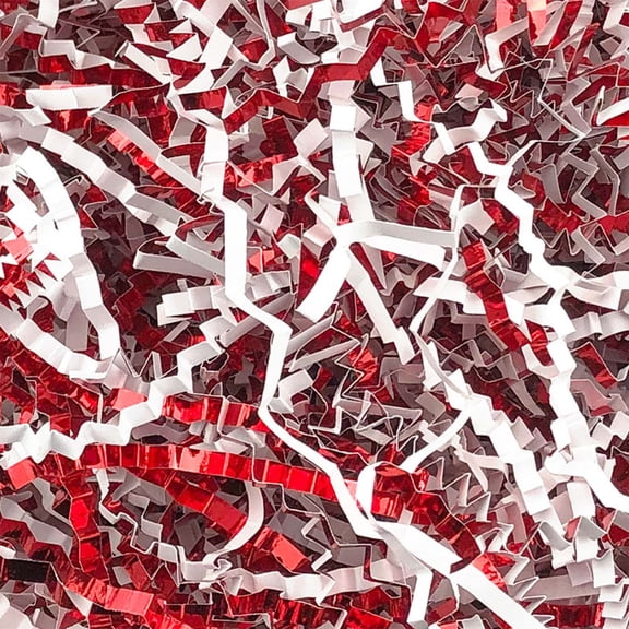 BingTong Crinkle Cut Paper Shred, Metallic Green White Raffia Paper Sherd Filler Grass for Christmas Easter Grass Gift Wrapping Basket Filling Birthdays Weddings Party Supply D