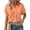 Orange, variant on Womens Linen Shirt Women'S Gauze Tops Linen Button Up Shirts for Women Womens Blouses Tops Batwing Sleeve Pocket Patched Shirt Work T Shirts Double Layer Wrinkled Fabric Orange
