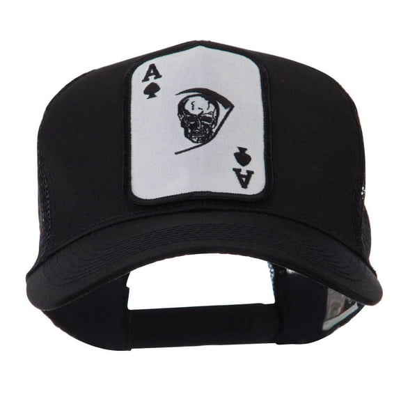 Skull and Choppers Embroidered Military Patched Mesh Cap - Death Ace OSFM