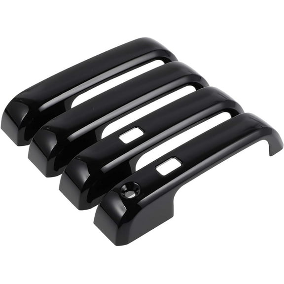 4pcs Exterior Door Handle Cover Car Door Handle Protector for Ford F-150 2015-2020 Car Door Handle Protector with Keypad ABS Black