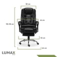 thumbnail image 3 of Silla Ejecutiva Sillón Oficina 2 Puntos Masajes Y Reposapies negro Lumax Miles ZGS-959-2M, 3 of 7