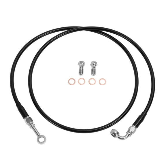 53.5In Hydraulic Front Brake Line Kit for 16-18In Handlebar Hydraulic Brake Line for Harley Softail Custom FXSTC : 2000–2010 No.42317-06A Black