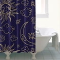 thumbnail image 4 of Gothic Shower Curtain Set - Dark Celestial Moon & Star Print, Mystical Cosmic Bath Decor, Waterproof Polyester 72"Wx72"L, Goth Aesthetic Gift, 4 of 5