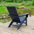 thumbnail image 4 of Garpans Adirondack Chair All Weather Outdoor Adirondack Chair HDPE Outdoor Chair for Patio Front Porch Pool Garden Deck Fire Pit Outside, Navy Blue, 4 of 10
