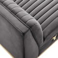 thumbnail image 6 of Modway Sanguine Velvet and Stainless Steel Armless Chair in Gray, 6 of 9