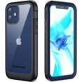 thumbnail image 1 of Compatible avec le Boîtier iPhone 12/12 Pro, le Boîtier de Protection Ultra Complet avec Protection d'Écran Anti-Rayures Transparente Intégrée, la Couverture Complète Transparente Conçue pour iPhone 12/12 Pro - Bleu Marine, 1 of 8