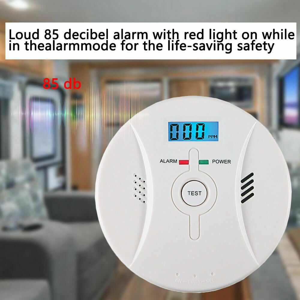 Co carbon monoxide detector poisoning smoke gas sensor for home security'warn vn 