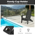 thumbnail image 3 of Patiojoy Folding Adirondack Chair Outdoor Adirondack Chair Weather Resistant Lounger for Backyard Porch Poolside Black, 3 of 8