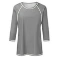 thumbnail image 5 of Riforla Womens Long Sleeve Crew Neck Funny Skeleton Printed Slim Fit Top T Shirt Casual Shirts Tee Blouse T-shirts for Women Silver M, 5 of 6