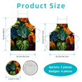 2Pcs Tropical Plants Versatile Aprons Set Kitchen, Baking,Cooking
