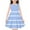 Light Blue, variant on vdgthytj Girls Summer Midi Dresses Printed Round Neck Sundress Sleeveless A-Line Flowy Party Knee Length Dress