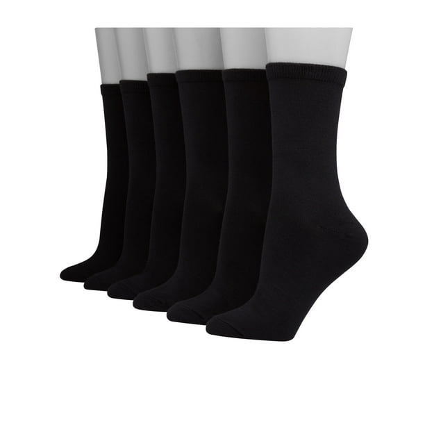 Hanes - Hanes Women's ComfortSoft Crew Socks, 6 Pack - Walmart.com ...