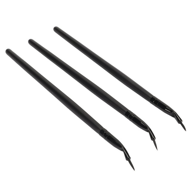 Pincel de delineador de ojos Doblado, Cepillo de delineador de Cabello de Nylon Flexible en ángulo para Maquillador para salones de polvo
