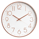 thumbnail image 1 of Reloj de pared Silencioso Sin tictac Cuarzo de calidad, Redondo Fácil de leer para el hogar Oficina Reloj escolar Reloj de pared silencioso de plástico Adepaton 2034727-1, 1 of 9
