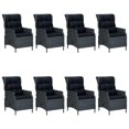 thumbnail image 3 of vidaXL 9 Piece Garden Dining Set Dark Grey, 3 of 12
