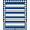 Blue And White, Pattern 1, variant on ODIKA 8'x10' Washable Area Rug Durable, Non-Slip Gingham Crisp Edged Rectangular Striped Bands Stripes Nautical for Living Room, Under Sectional, Family