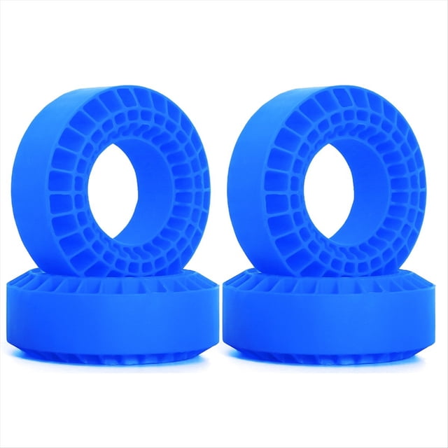 4pcs 1.9pulgada Caucho de Silicona Ruedas Insertar Espuma para 1/10 RC Crawler Coche TRX4 para Axial SCX10 Pro/Capra /GEN8/MST Azul