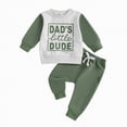 thumbnail image 1 of Baby Boy Clothes 2pcs Little Boy Color Block Sweatshirts Jogger Pants Fall Winter Clothes, 1 of 6