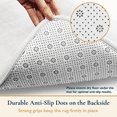 thumbnail image 6 of ComfiTime 3 Piece Bathroom Rugs Set – Thick Memory Foam, Non-Slip Bath Mat, Soft Plush Velvet Top, Ultra Absorbent, Small, Large & Long Rugs for Bathroom Floor with Contour Rug, White, 6 of 12