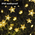 thumbnail image 2 of Guirnalda de luces solares al aire libre, 12M 100 LED al aire libre Guirnalda de luces solares IP65 a prueba de agua 8 modos Decoración Luz para jardín Patio Patio Hogar Dormitorio Navidad Boda Fiesta (Blanco cálido) brillar Electrónica, 2 of 5