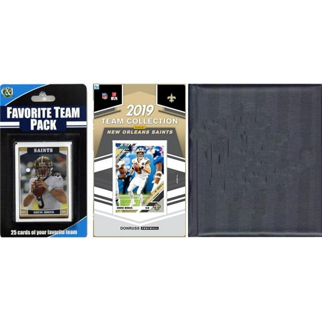 C&I Collectables 2019SAINTSTSC NFL New Orleans Saints Licensed 2019 Score Team Set & Favorite Player Trading Card Pack Plus Storage Album