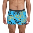 thumbnail image 2 of Goofa Golden Glitter Butterflies Printed Men's Boxer Briefs Underwear, Moisture-Wicking Underwear, Trunk,Soft and Breathable Cotton Underwear-, 2 of 9
