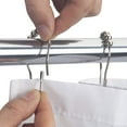 thumbnail image 4 of Anillos de ganchos para cortina de ducha, anillos de ganchos de cortina de ducha de metal resistente al óxido para cortinas de barras de ducha de baño - Juego de 12 Ormromra 2034890-1, 4 of 9