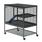 Critter Nation by MidWest Homes for Pets Single Unit Small Animal Cage, Habitat for Rats, Chinchillas, Ferrets, Sugar Gliders, Tool-Free Assembly, with Full-Width Doors, Shelf and Removable Base Pan