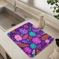 thumbnail image 6 of Dish Drying Mat Absorbent Dish Drainer Kitchen Counter 19.7x15.7inch Dish Drying Pad for Countertops Sinks Draining Racks Flowers and Leaves, 6 of 9