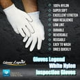 thumbnail image 6 of 3 Pairs (12 Gloves) Gloves Legend White Inspection Gloves Nylon White Coin Jewelry Antiques Safety Working Gloves For Women - Size Small, 6 of 8