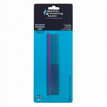 Master Grooming Tools TP5208 14 MGT Rainbow Greyhound Comb Med/Coarse